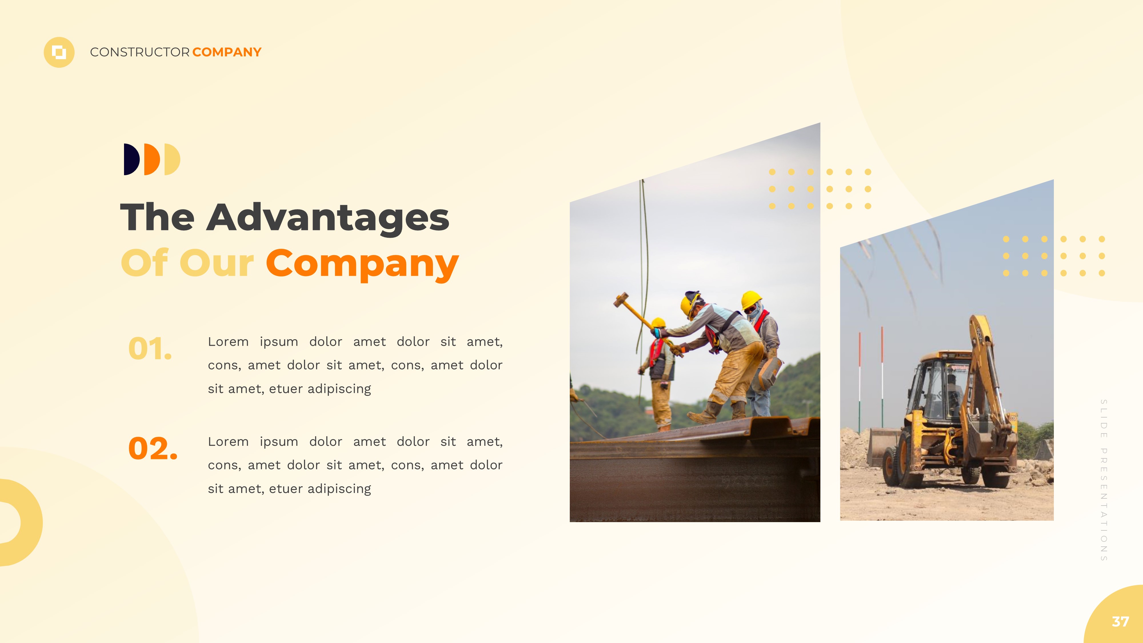 Constructor - Construction & Industrial Google Slides Template ...