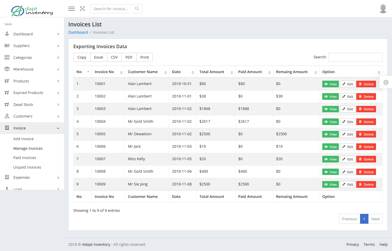 invoice and inventory software