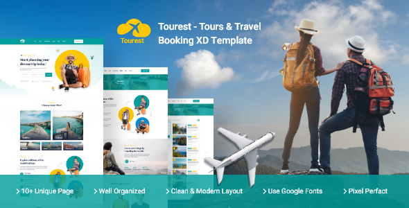 Tourest - Tours & Travel Booking XD Template