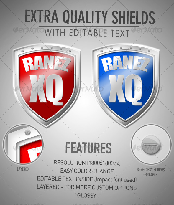 Extra Quality Shields - Objects Illustrations