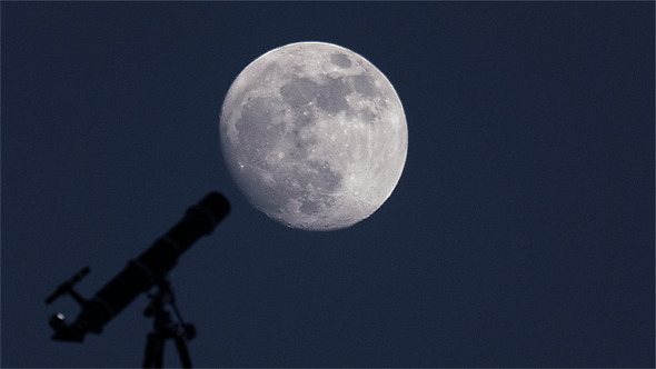 Moon And Telescope