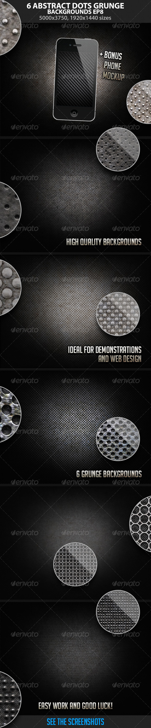 Abstract Dots Grunge Backgrounds EP 8 - Abstract Backgrounds
