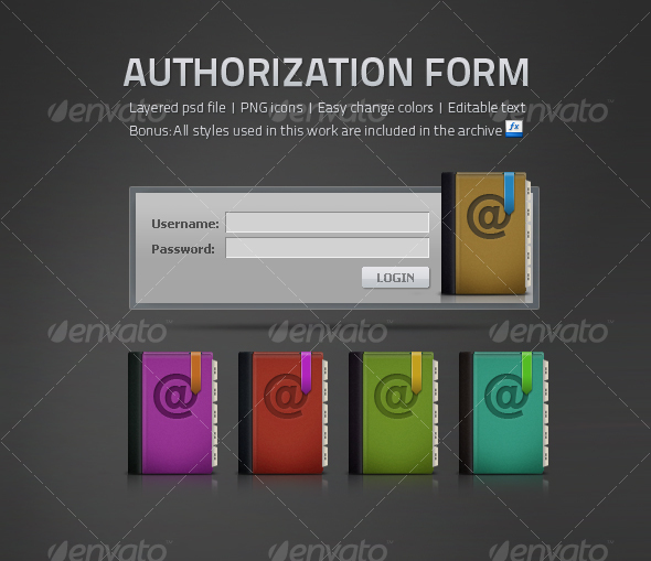 Authorization Form - Forms Web Elements