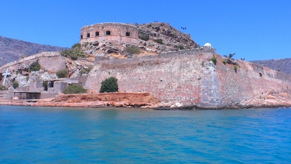 Medieval Spinalonga Castle From Boat, Crete 3