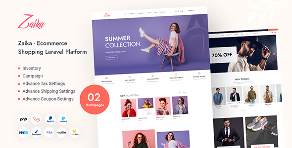 Zaika - Ecommerce Shopping Laravel Platform