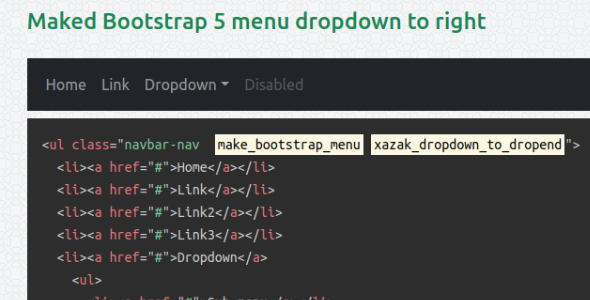 Javascript Bootstrap 5 menu maker