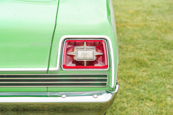 vintage car rear tail-light - Stock Photo - Images