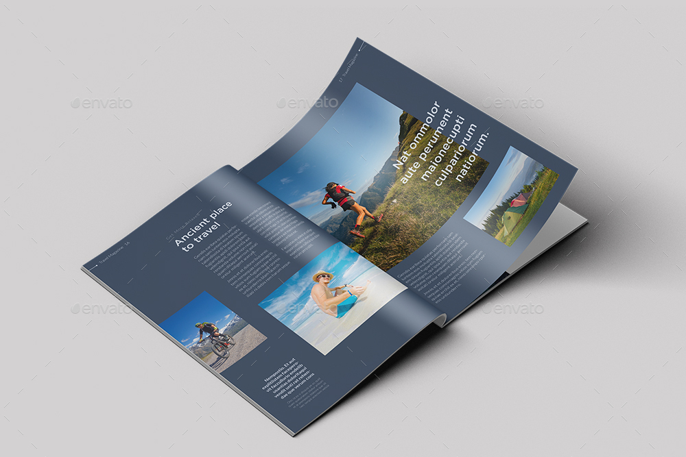 Travel Magazine Template, Print Templates 