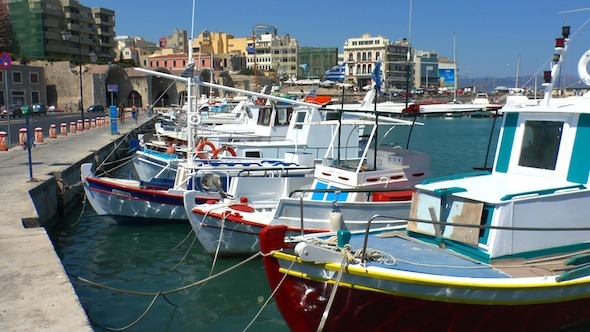 Boats in Harbor Heraklion, Crete
