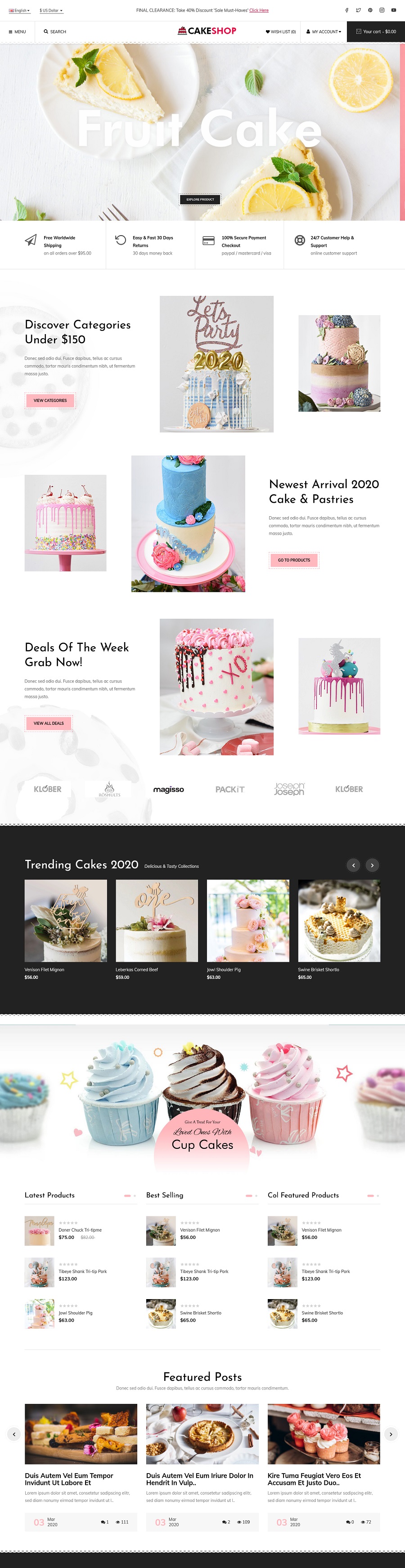 CakeShop - Cake Bakery Shop OpenCart 3 Theme by magentech | ThemeForest