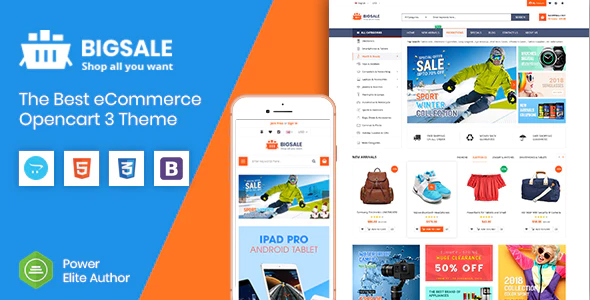 BigSale - The Multipurpose Responsive SuperMarket Opencart 3 Theme ( 6 Designs Ready!)