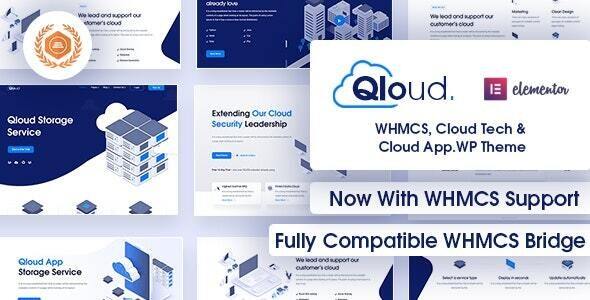 Qloud - WHMCS, Cloud Computing, Apps & Server WordPress Theme