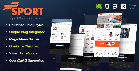 Sport - Multipurpose eCommerce OpenCart 3 Theme