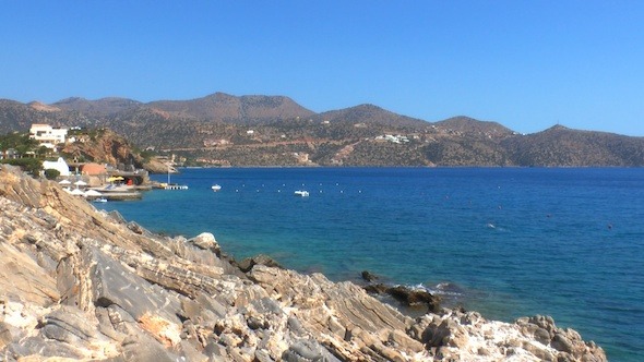 Sea Landscape With Beach And Rocks, Crete