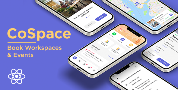CoSpace - Coworking Booking React Native CLI Template