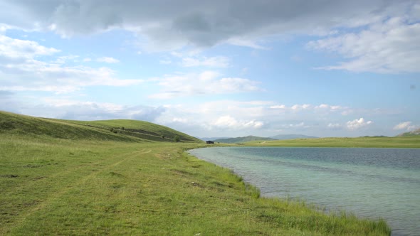 View of the Lake of the Devil in the Mountains in the North of Montenegro alt