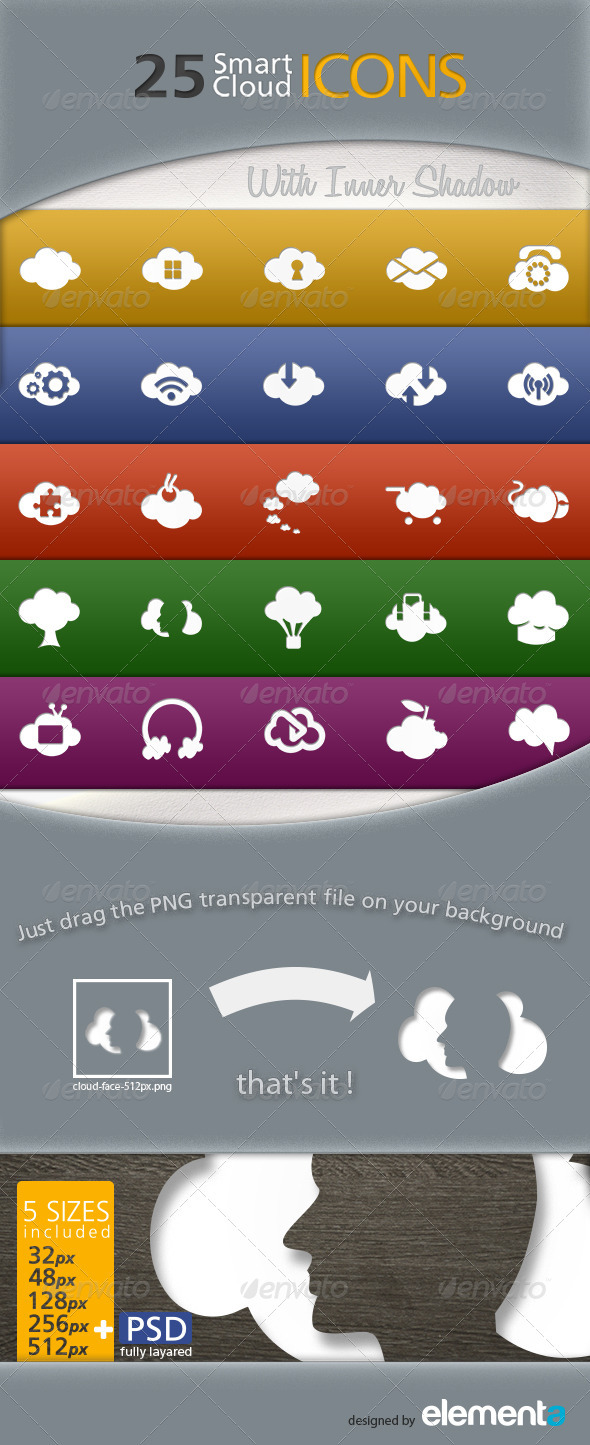 25 Smart Cloud Icons - Objects Icons