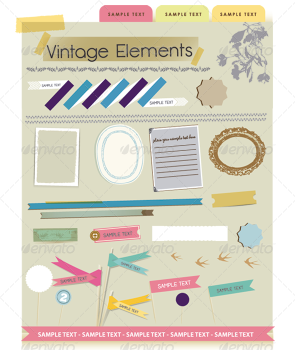 Vintage Element - Decorative Symbols Decorative