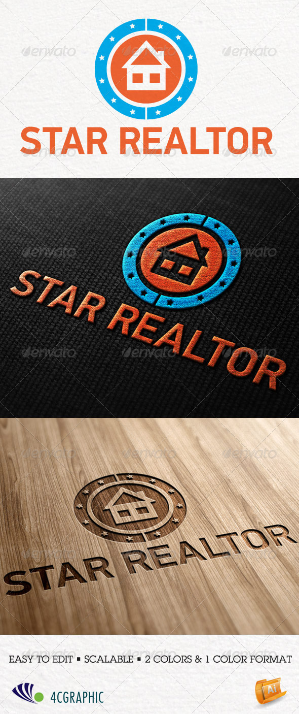 Star Realtor Logo Template - Logo Templates
