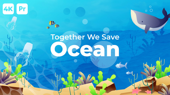 Save The Ocean Slideshow | Premiere Pro MOGRT