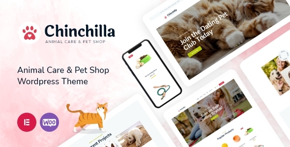 Chinchilla - Animal Care & Pet Shop WordPress Theme