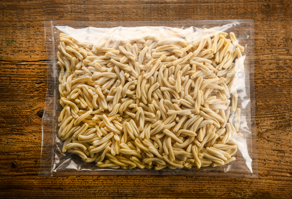 Packet of dried Caserecce Italian pasta from Sicily