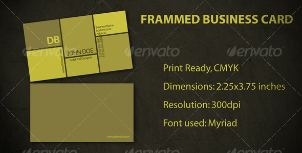 Framed Business Card