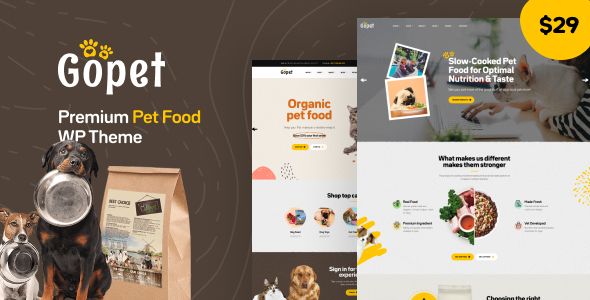 Gopet – Pet Food WooCommerce WordPress Theme