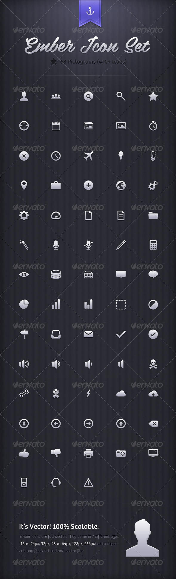 Ember Icon Set (470+ Icons) - Web Icons