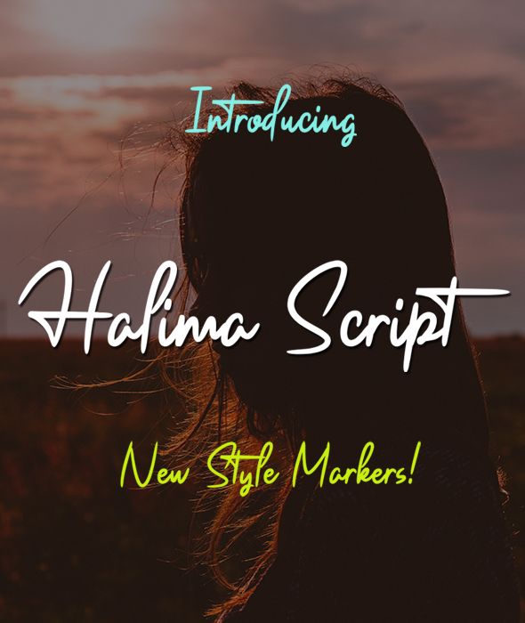 Halima Script Font, Fonts GraphicRiver