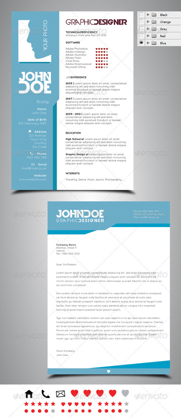 Resume - CV Design Templates by robisklp | GraphicRiver