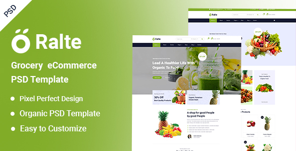 Ralte_Grocery eCommerce  PSD Template