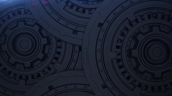 The mechanical process of multiple mechanical parts alt