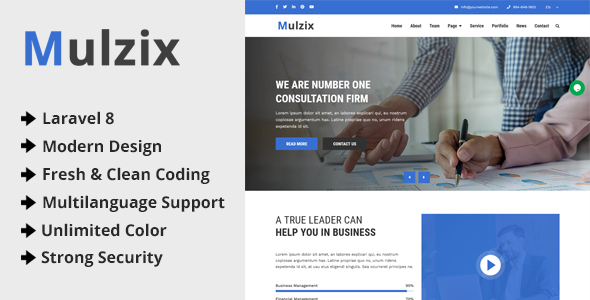 Mulzix - Multipurpose Business and Agency CMS