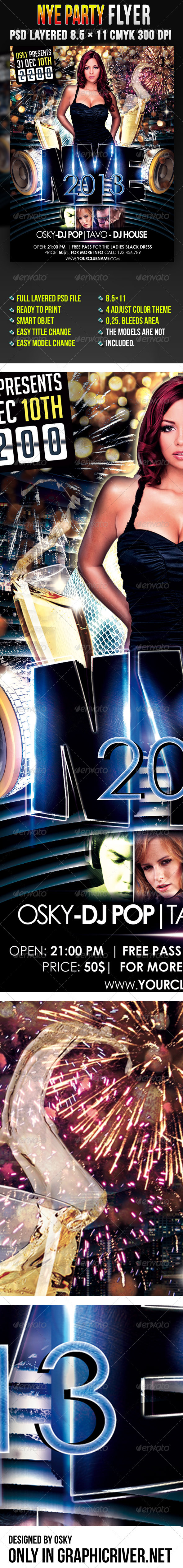Nye Flyer Template - Clubs & Parties Events