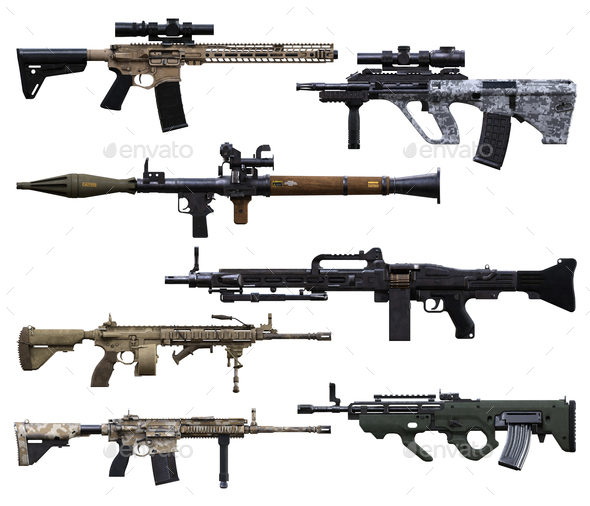 Military weapons collection - Stock Photo - Images
