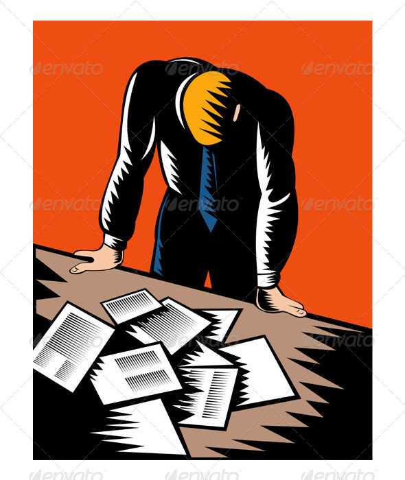 Male Worker Depressed Unemployed - People Characters