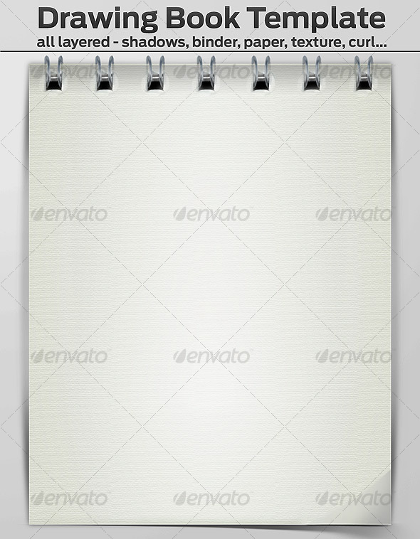 Drawing Book Template - Layered - Miscellaneous Web Elements