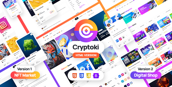 Special Cryptoki -  HTML Template for NFT and Digital Marketplace