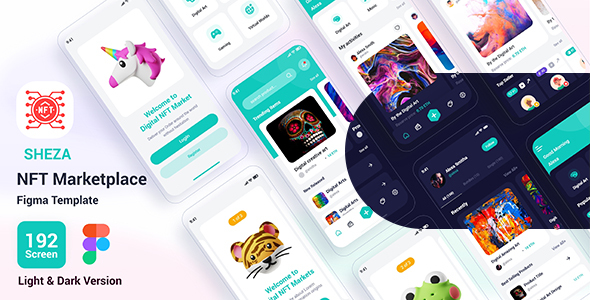 Sheza – NFT Marketplace Figma Template