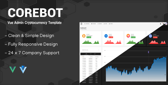 Corebot - Vue Admin Cryptocurrency Template