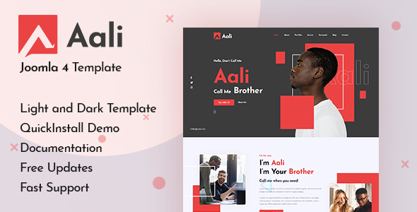 Aali - Personal Portfolio Joomla 4 Template