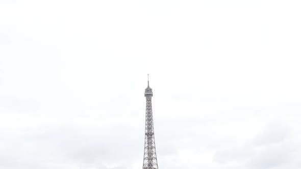 Famous   Eiffel Tower famous French architecture  monument  slow tilt 4K 2160p 30fps UltraHD footage alt