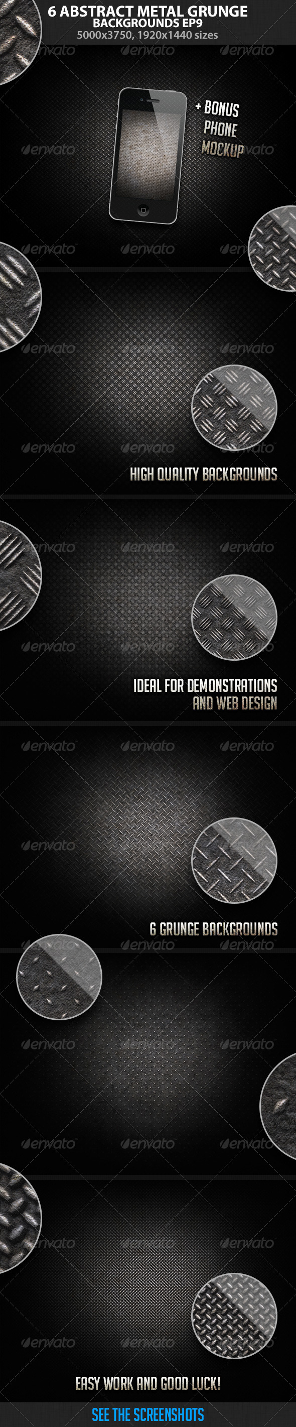 Abstract Metal Grunge Backgrounds EP 9 - Abstract Backgrounds