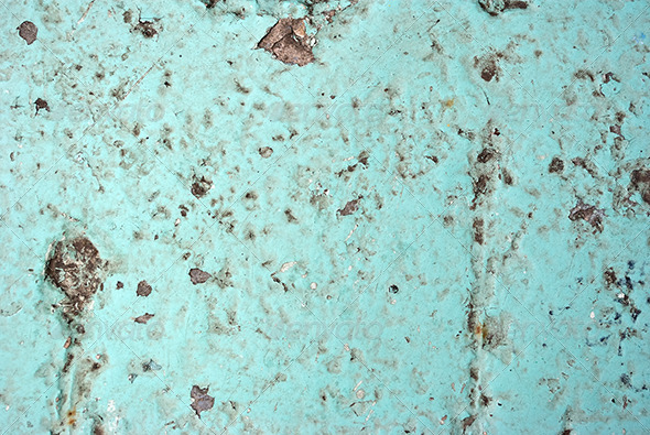Blue Dirty Soiled Iron Background - Metal Textures