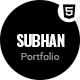 Subhan - Personal Portfolio/CV HTML Template