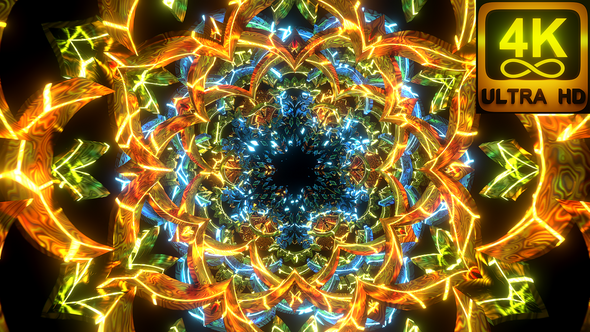 Kaledidoscope Abstract 3d Seamless Psychedelic Tunnel Visual Vj Toga Loop alt