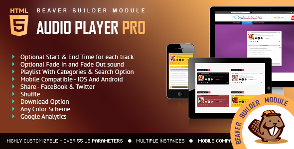 Audio Player PRO – Beaver Builder Module