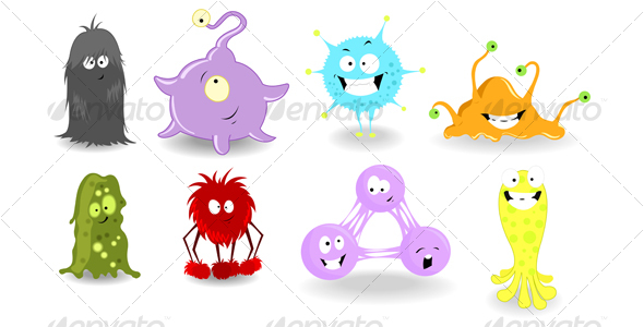 Eight funny monsters - Monsters Characters
