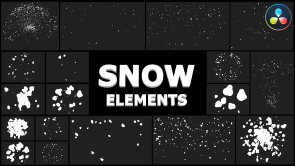 Cartoon Snowflakes Pack | DaVinci Resolve
